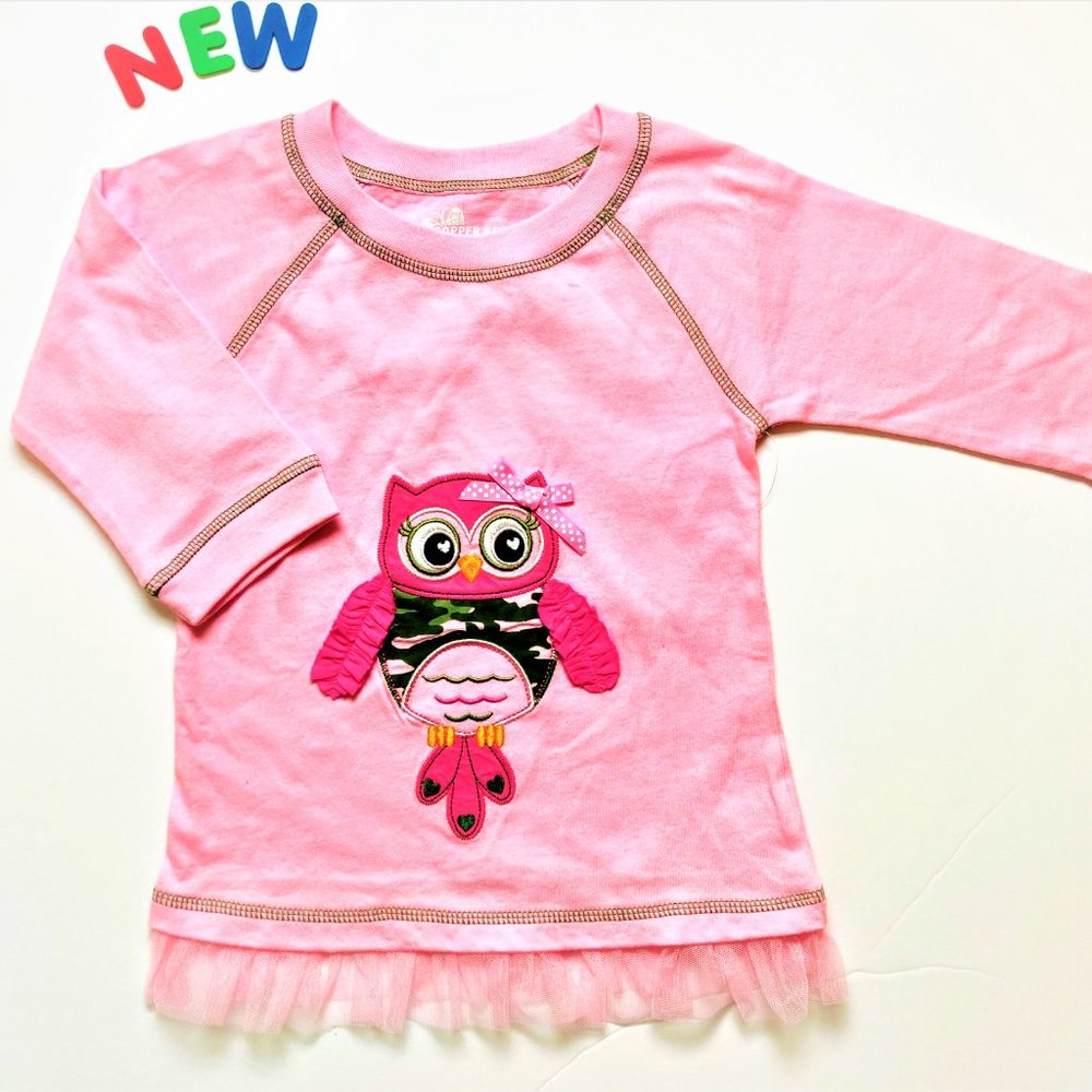 ❤️NWT❤️Pink Owl Shirt 4/5